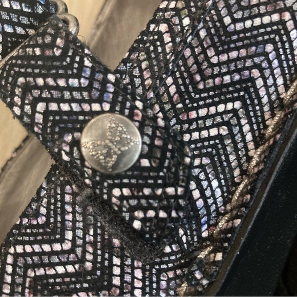 ALEGRIA Sz 39 Belle Mary Herringbone Comfort Sole Velcro Closure Leather Sandals - Picture 11 of 13